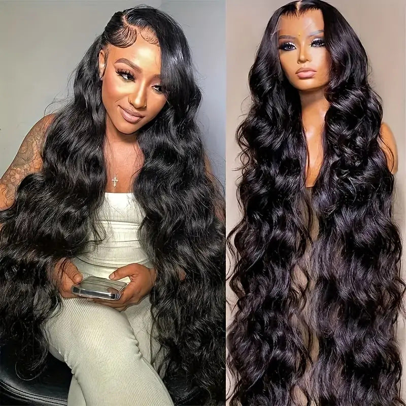 12A Front Lace Full-head Wig Long Bangs Wavy Curly Hair Human Wig