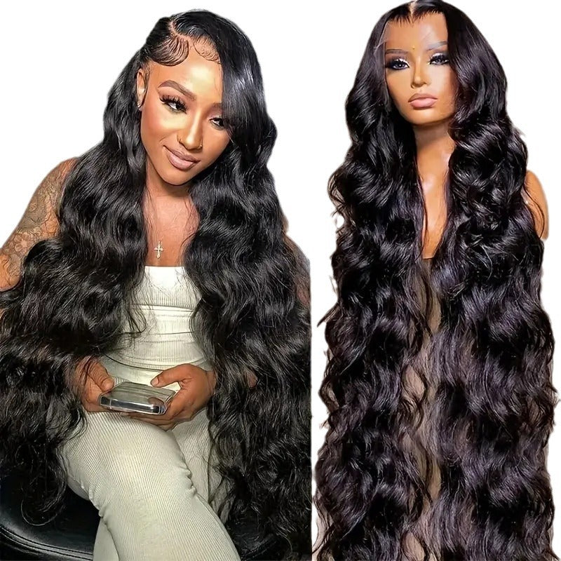 12A Front Lace Full-head Wig Long Bangs Wavy Curly Hair Human Wig