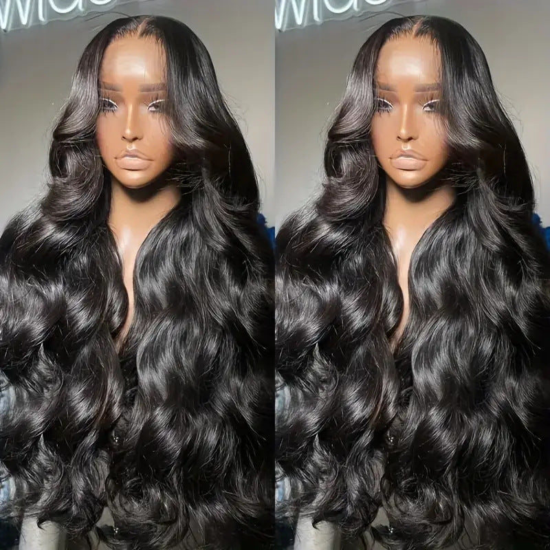 12A Front Lace Full-head Wig Long Bangs Wavy Curly Hair Human Wig